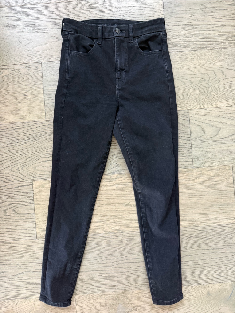 American Eagle Women Curvy Super Hi-Rise Jegging Jeans Black Size 2 Short